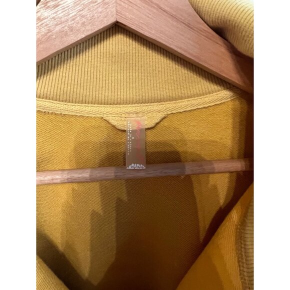FP Free People Movement in the Clouds Yellow Slouchy Sweatshirt Women's Size S - Picture 2 of 7